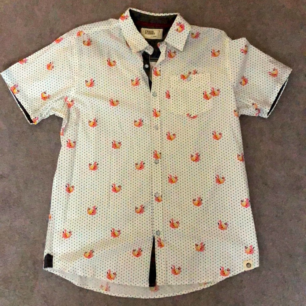 Men’s button up t-shirt